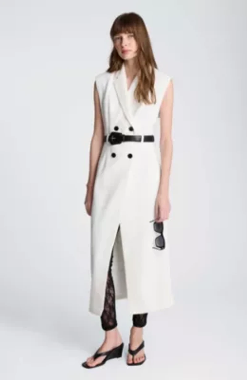 Sleeveless Modern Mini Trench Dress