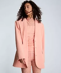 Three Button Boyfriend Jacket with Flap Pockets