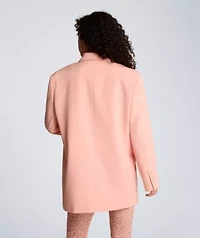 Three Button Boyfriend Jacket with Flap Pockets