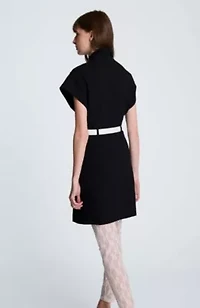 Drop Shoulder Mini Trench Dress