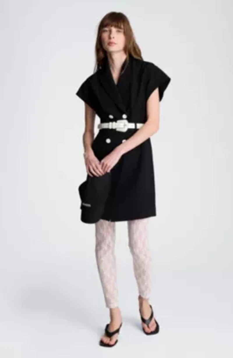 Drop Shoulder Mini Trench Dress