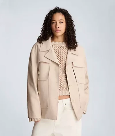 Multi Pocket Jacket with Notch Collar