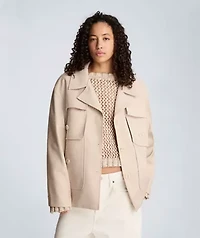 Multi Pocket Jacket with Notch Collar