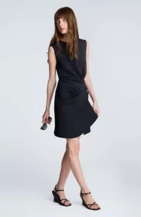 Draped Pleated Mini with Cascading Detail