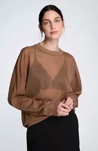 Sheer Crew Sweatshirt