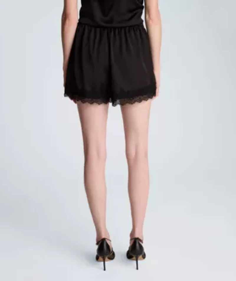 Pull on Short with Lace Hem