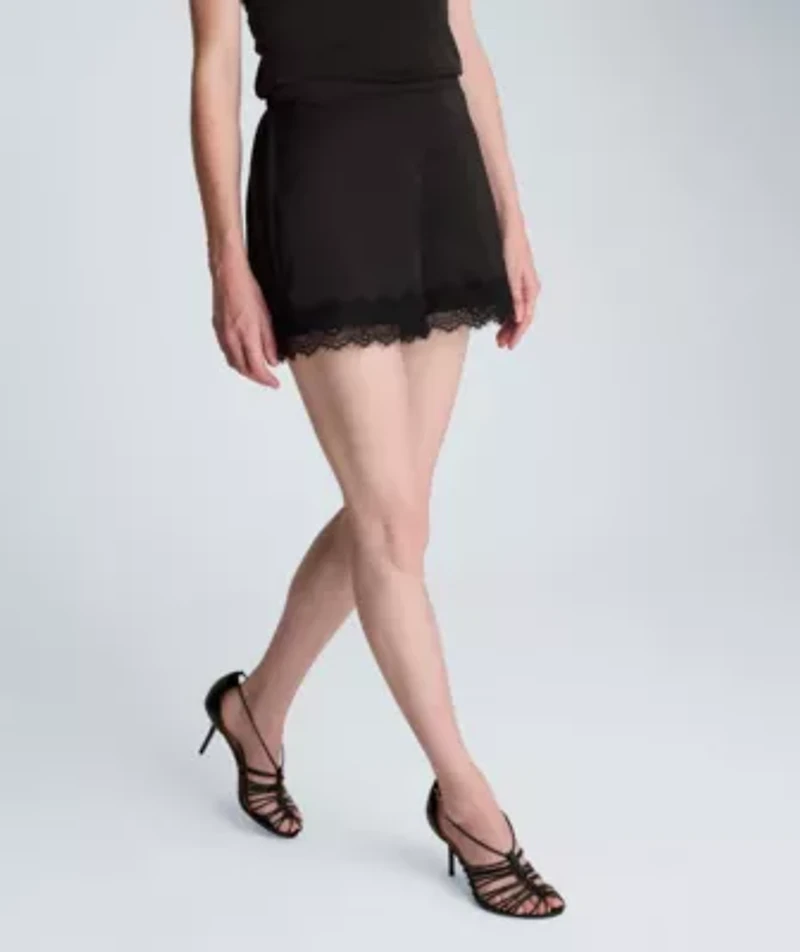 Pull on Short with Lace Hem