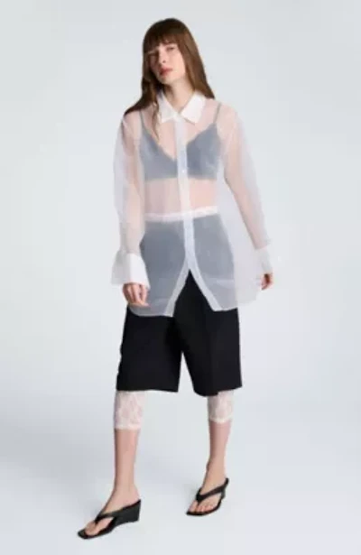 Oversized Button Front Shirt with Long Sleeves