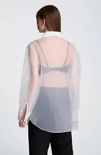 Oversized Button Front Shirt with Long Sleeves