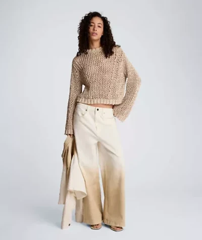 Two Tone Open Stitch Pullover