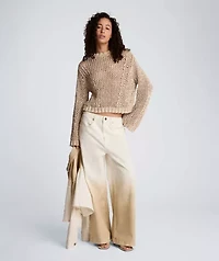 Two Tone Open Stitch Pullover