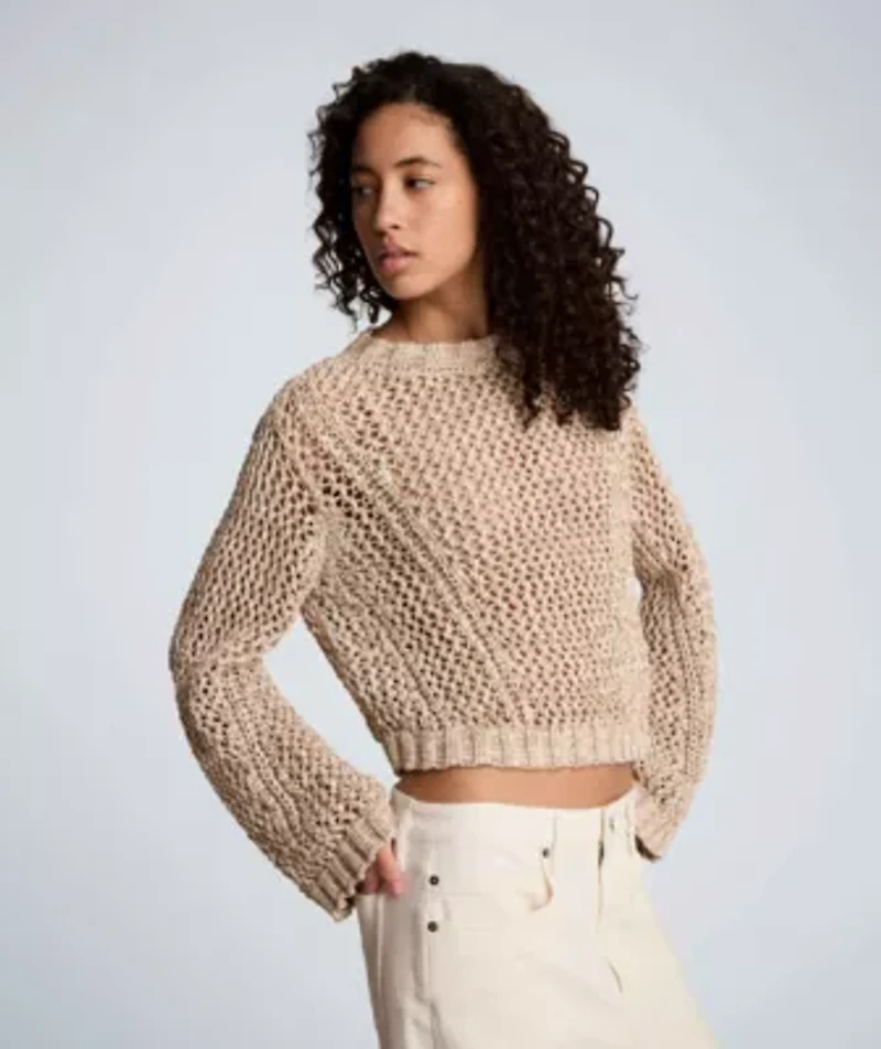 Two Tone Open Stitch Pullover