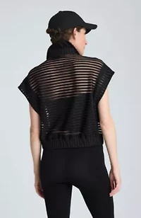 Sleeveless Cardigan With Chest Pockets
