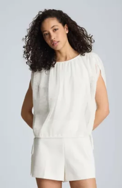 Sleeveless Bubble Top with Ties