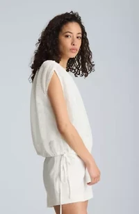 Sleeveless Bubble Top with Ties