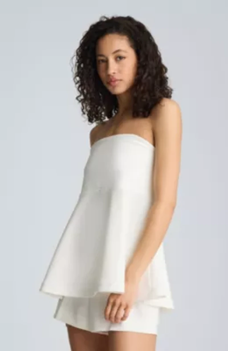 Peplum Strapless Pullover