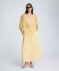 Pull on Maxi Skirt with Side Slits