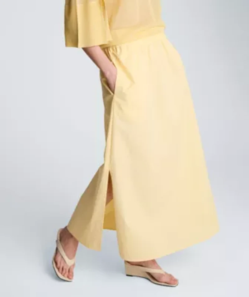 Pull on Maxi Skirt with Side Slits