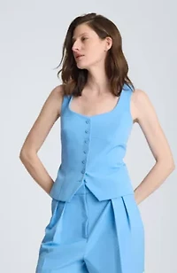 Bustier Button Front Vest