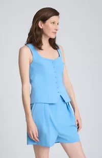Bustier Button Front Vest