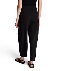 Fly Front Tapered Leg High Waisted Pleated Pant