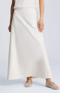 Pull On Maxi Skirt Bias Flared Unlined