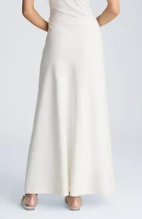 Pull On Maxi Skirt Bias Flared Unlined