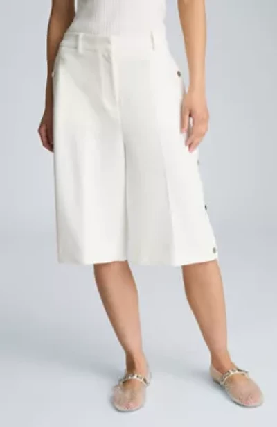 High Rise Fly Front Rivet Side Snap Long Short