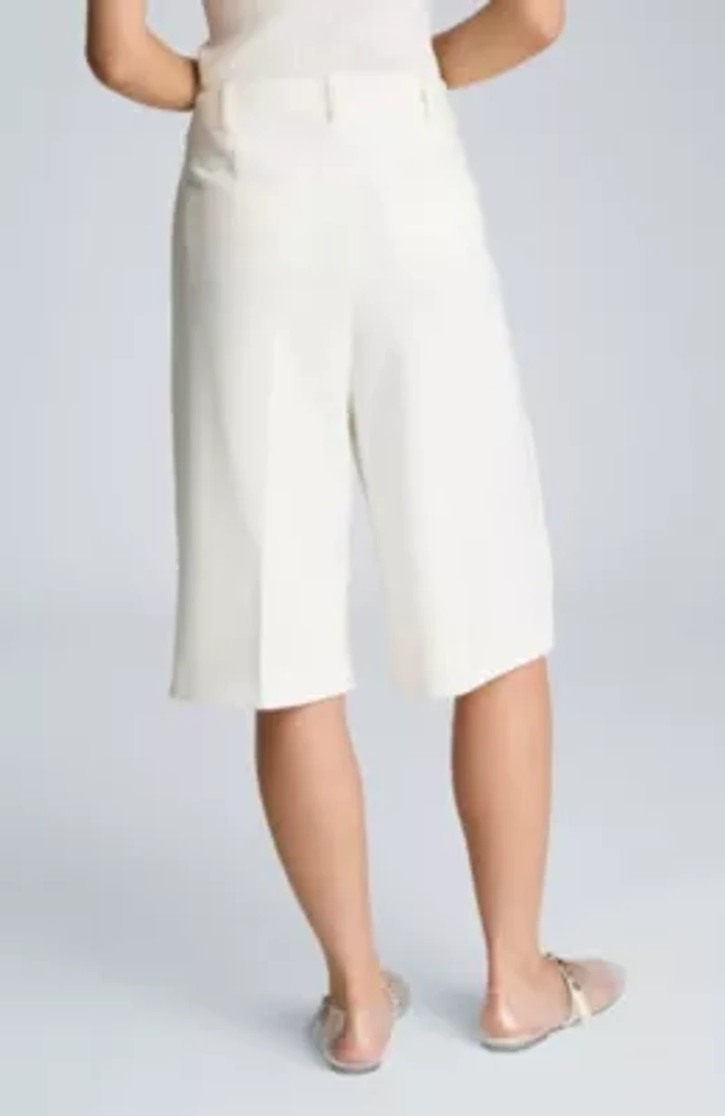 High Rise Fly Front Rivet Side Snap Long Short