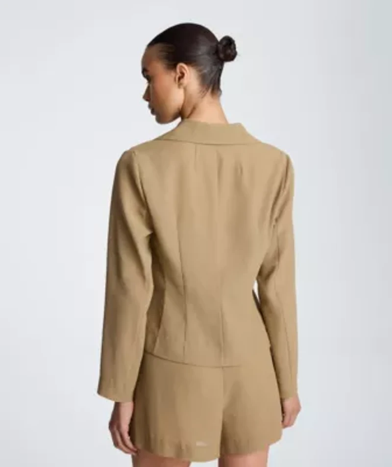 Transparent Notch Jacket with Flap Pockets