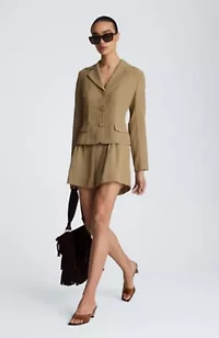 Transparent Notch Jacket with Flap Pockets