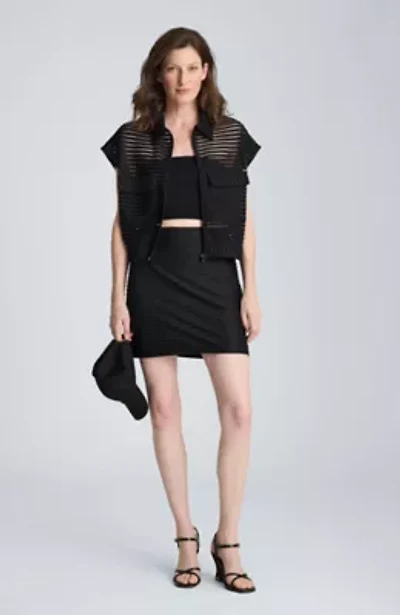 Pull On A Line Mini Skirt