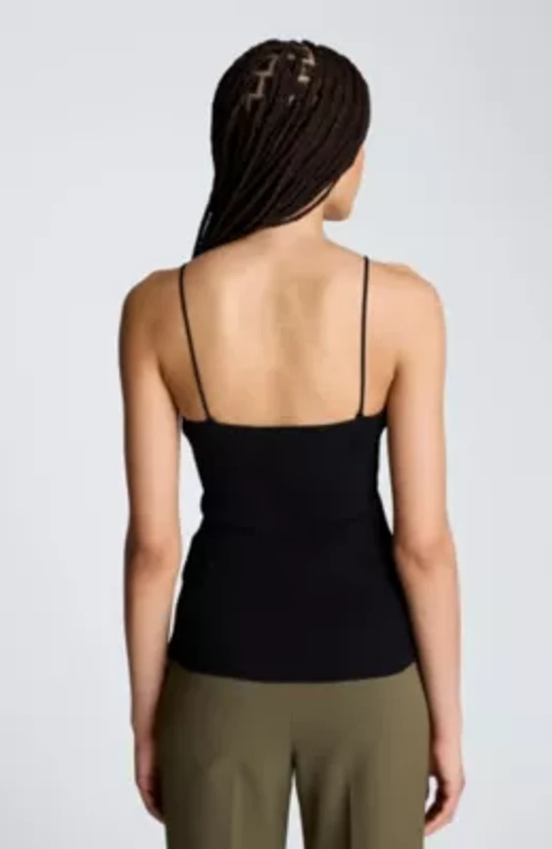 Ribbed Halter Sweater Tank