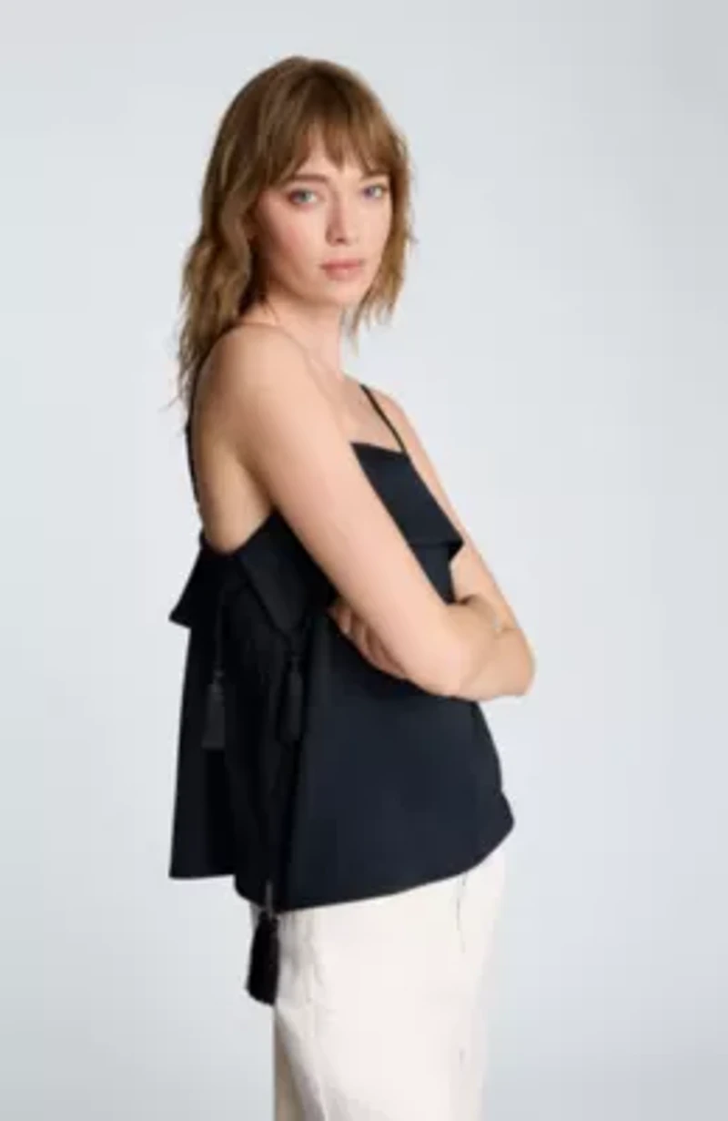 Fold Over Cami with Tassels