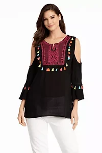 Women's Multi Embroidered Beach Top