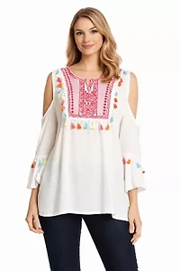 Women's Multi Embroidered Beach Top