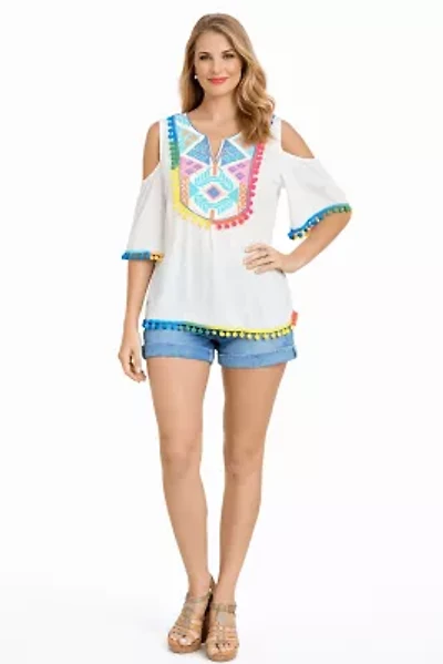 Women's Multi Pom Top