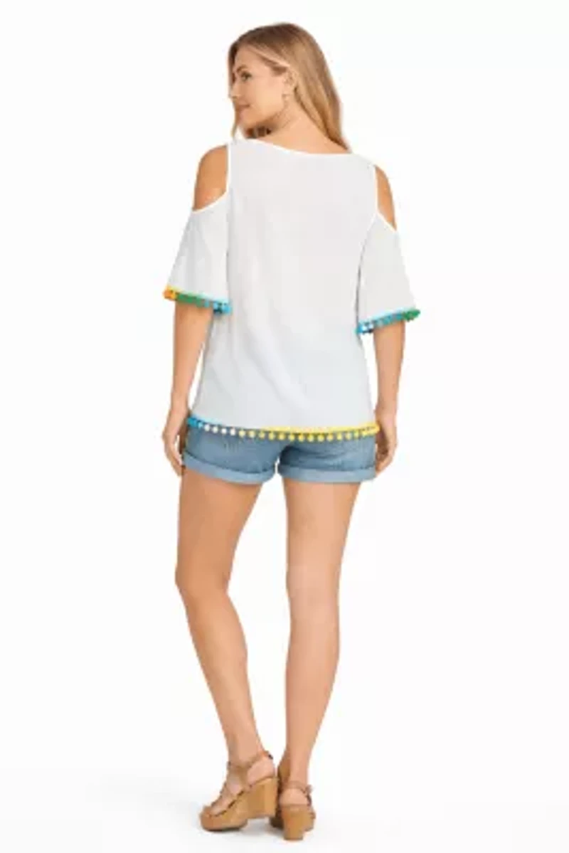 Women's Multi Pom Top
