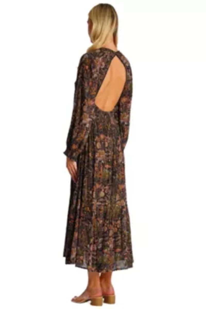 Women's Full Sleeve Backless Maxi Dress