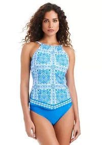 High-Neck Over-The-Shoulder Tankini