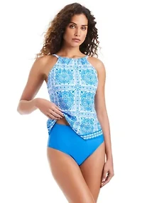 High-Neck Over-The-Shoulder Tankini