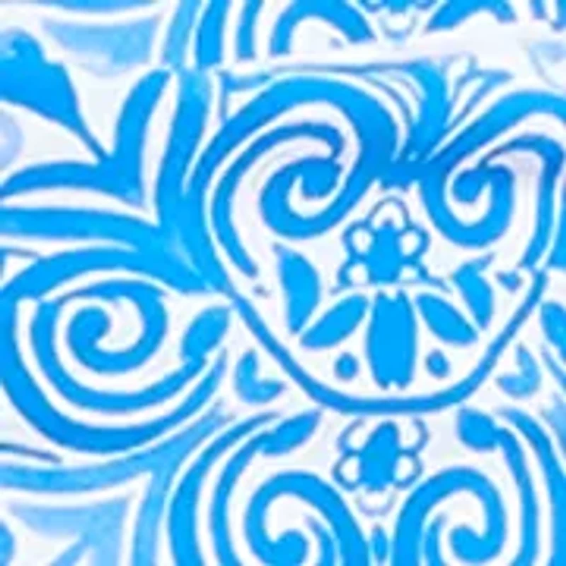 Women's Square Neck Placement Print One Piece Swimsuit