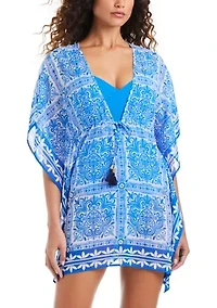 Women's Placement Print Caftan Swim Cover Up