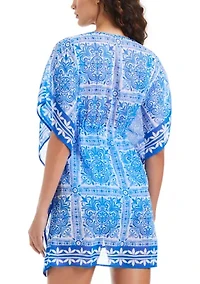 Women's Placement Print Caftan Swim Cover Up