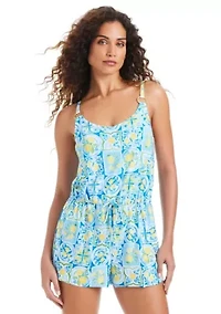 Blouson Drawstring Waist Romper