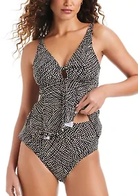 Women's On The Dot Cascade Tankini Top