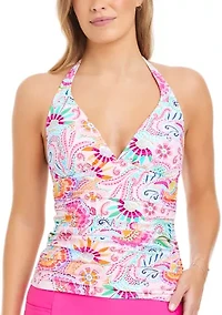 Women's Dreaming of Summer Halter Tankini Top