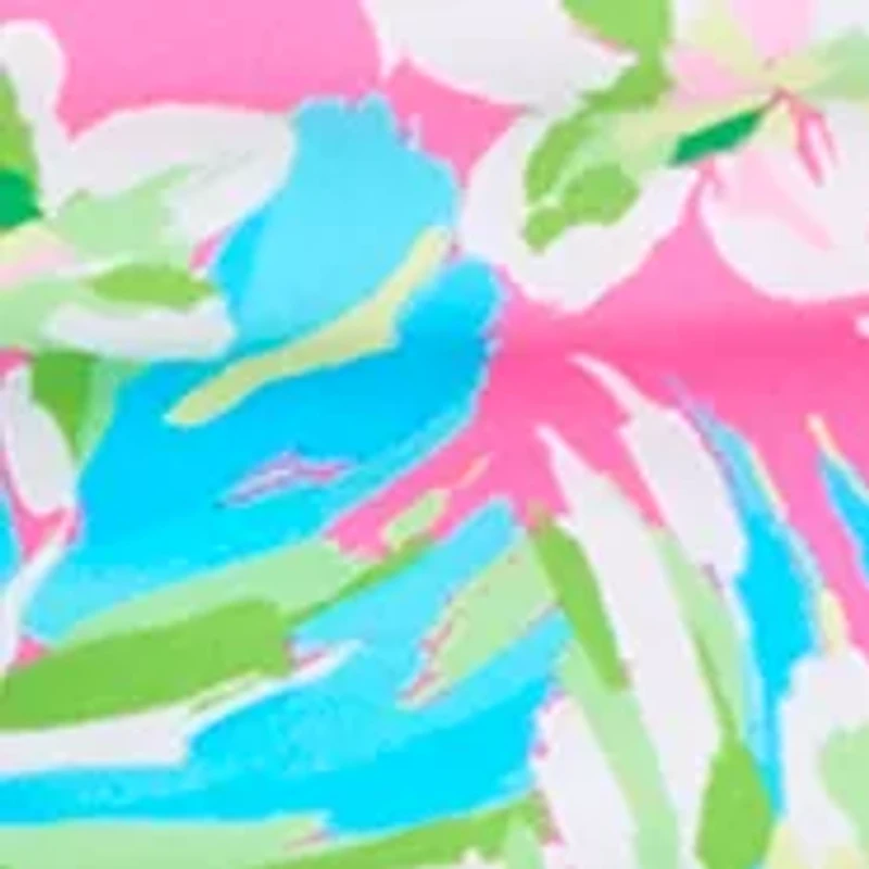 Dazzling Tropical Scoop Tankini Swim Top