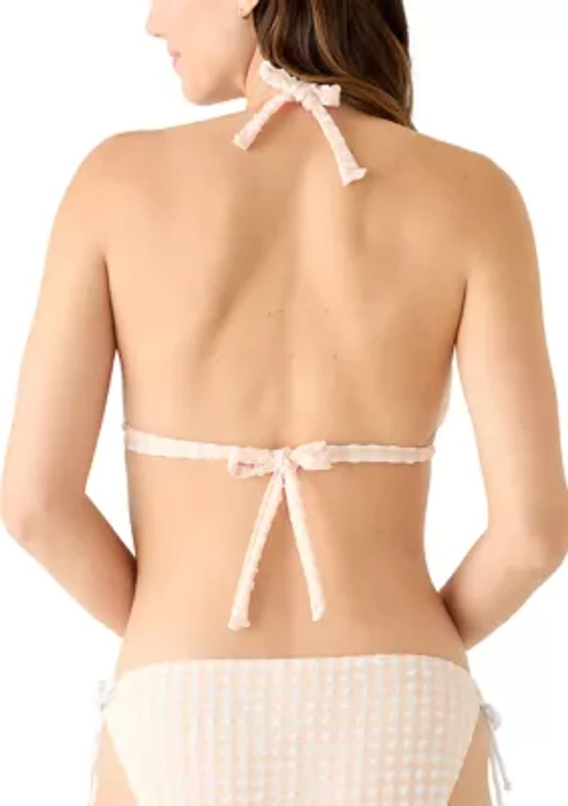 Women's Gingham Glow Triangle Bikini Top