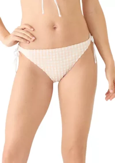 Women's Gingham Glow Side Tie Bikini Bottom
